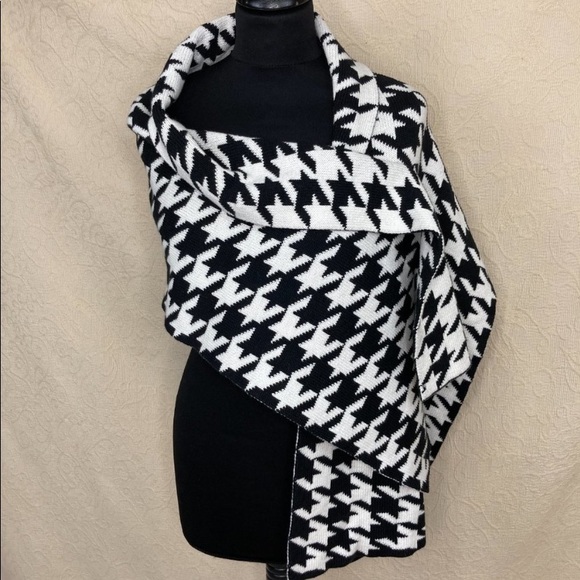 Heavy Katie Todd Cotton Houndstooth 2Buttons Wrap and 1 button-hole for carried - Picture 2 of 7